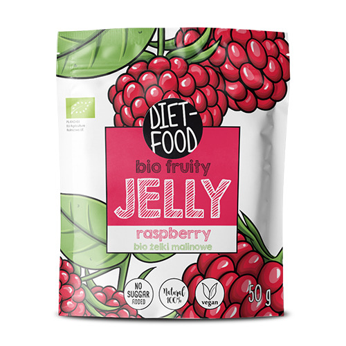 BIO Плодови гумени бонбони - малина, 50 г